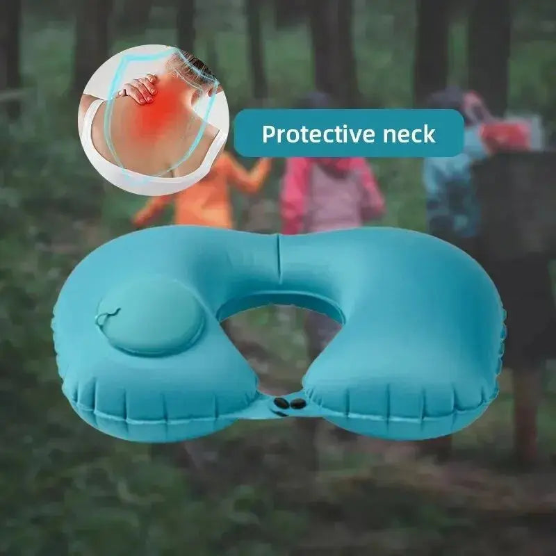 Automatic Air Inflatable Pillow Compress Ring For Car