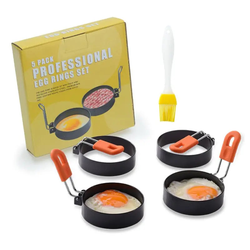 Creative thickened stainless steel non stick coating circular egg fryer hamburger patty mold eprolo