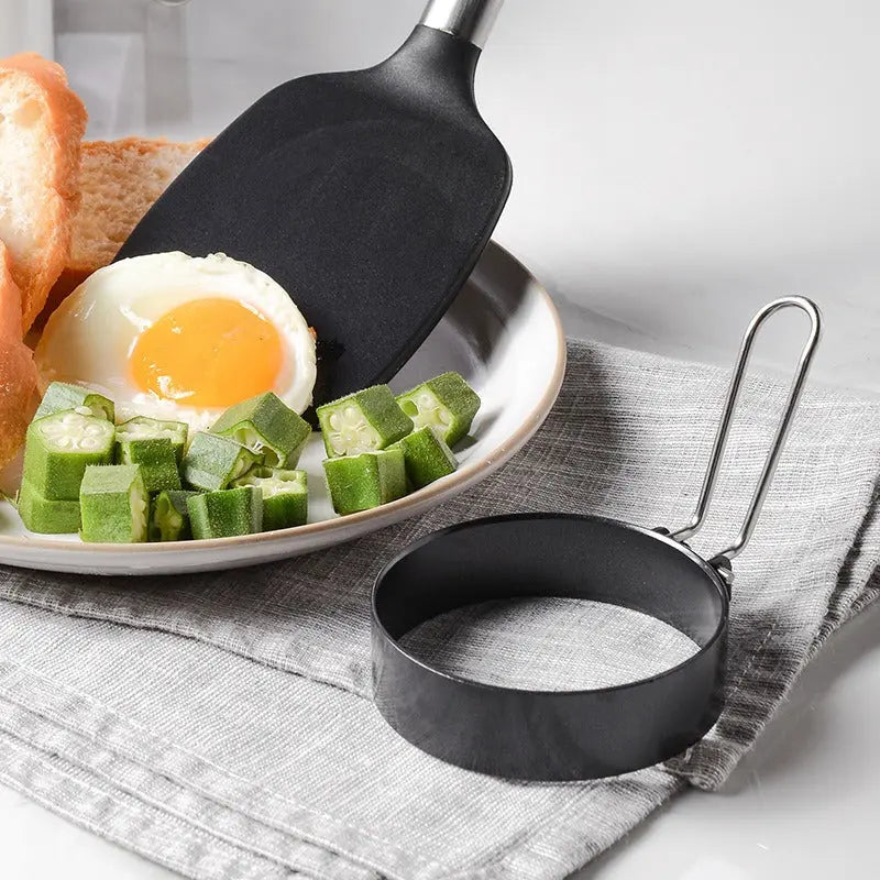 Creative thickened stainless steel non stick coating circular egg fryer hamburger patty mold eprolo