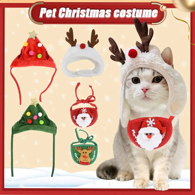 Dog Cat Christmas Hat