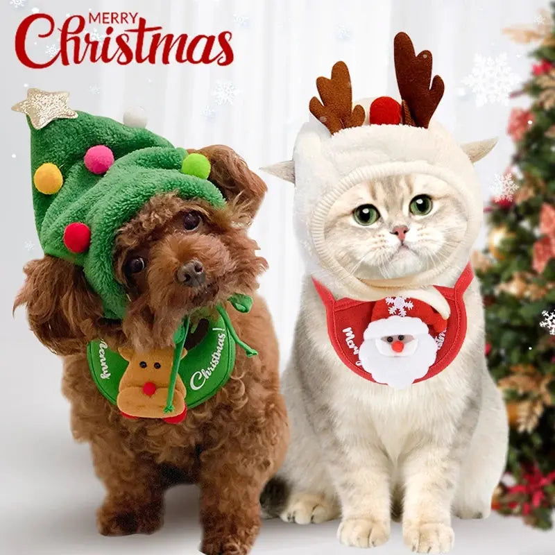 Dog Cat Christmas Hat