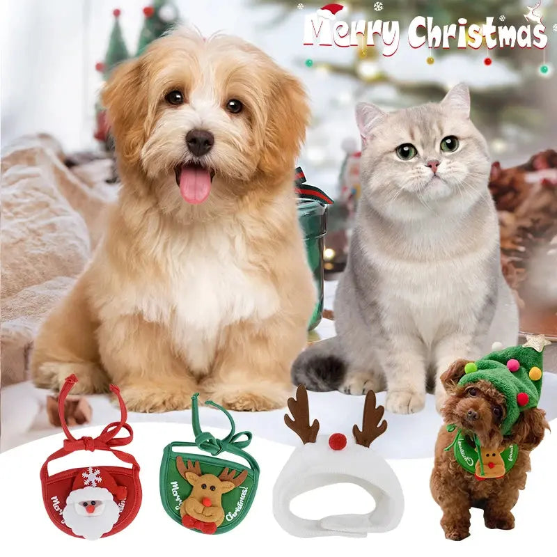 Dog Cat Christmas Hat