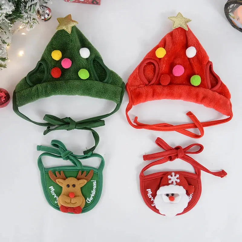 Dog Cat Christmas Hat