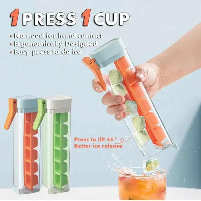 Ice Cube Mold Household Ice Maker Food Grade Press Ice Tray Ice Cube Maker Ice Tray Mold With Storage Box Kitchen Gadget Addidas