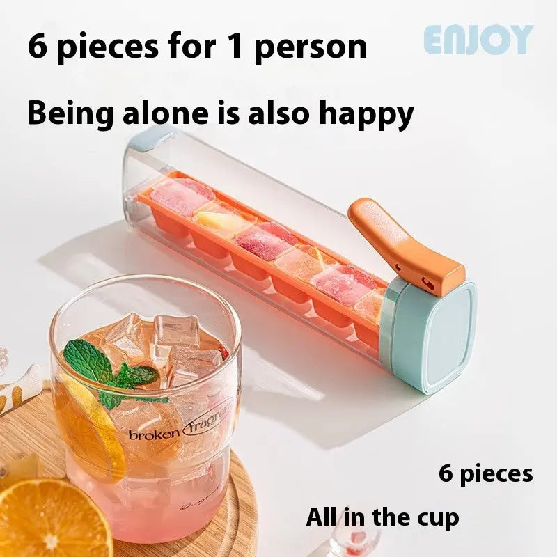 Ice Cube Mold Household Ice Maker Food Grade Press Ice Tray Ice Cube Maker Ice Tray Mold With Storage Box Kitchen Gadget Addidas