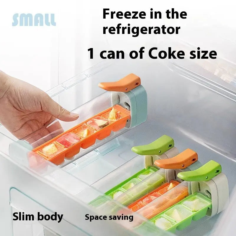 Ice Cube Mold Household Ice Maker Food Grade Press Ice Tray Ice Cube Maker Ice Tray Mold With Storage Box Kitchen Gadget Addidas
