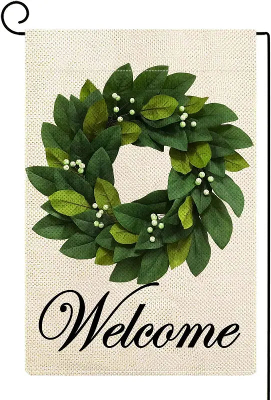 Magnolia Leaves Welcome Garden Flag