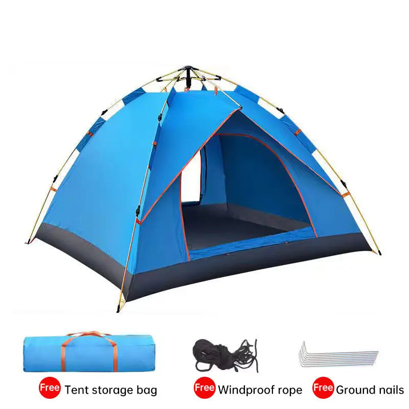 Quick-Deploy Outdoor Camping Tent Blue