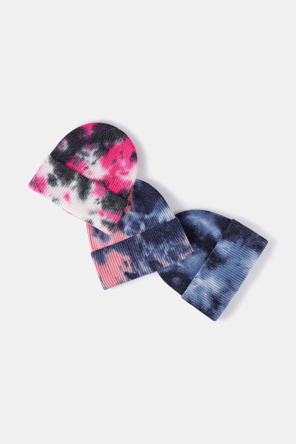 Stylish Tie-Dye Cuffed Rib-Knit Beanie Trendsi