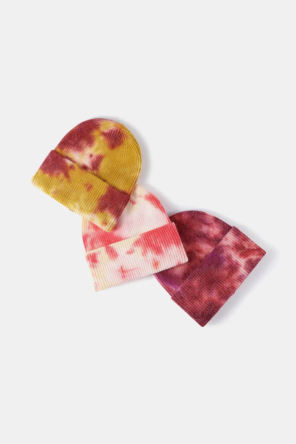 Stylish Tie-Dye Cuffed Rib-Knit Beanie Trendsi