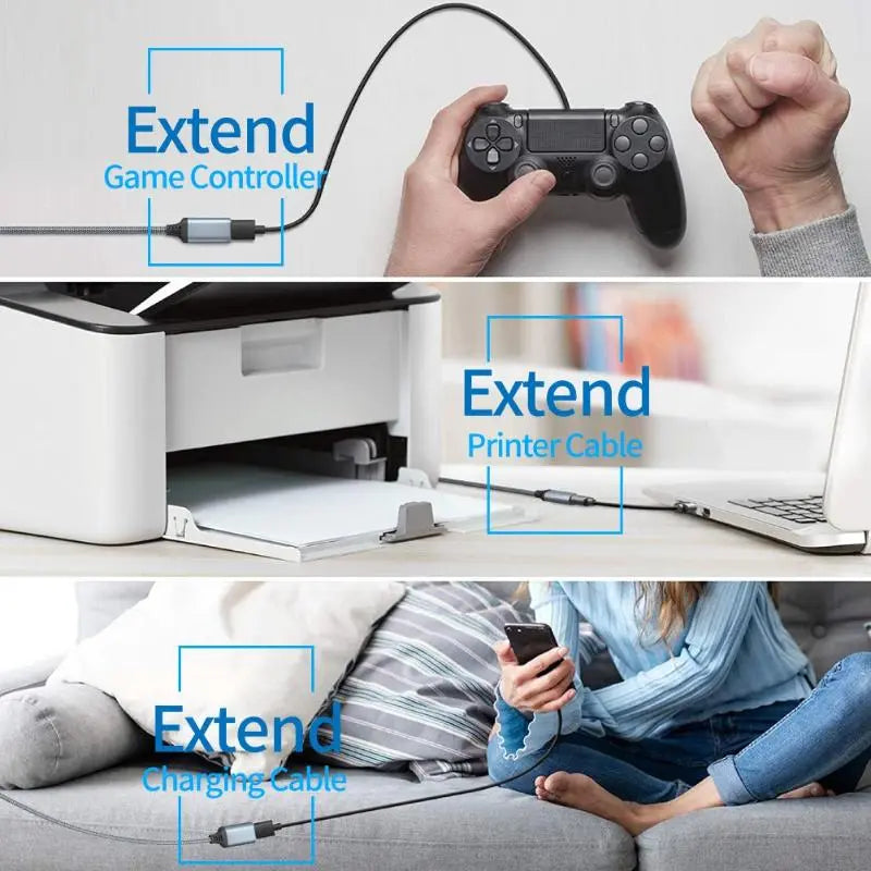 USB 3.0 Male to Female Data Cable
