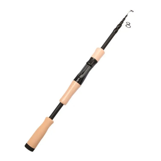 1.5 - 2.4M Telescopic Carbon Fishing Rod Rotary Baitcasting (8 - 25g) with Wooden Handle eprolo