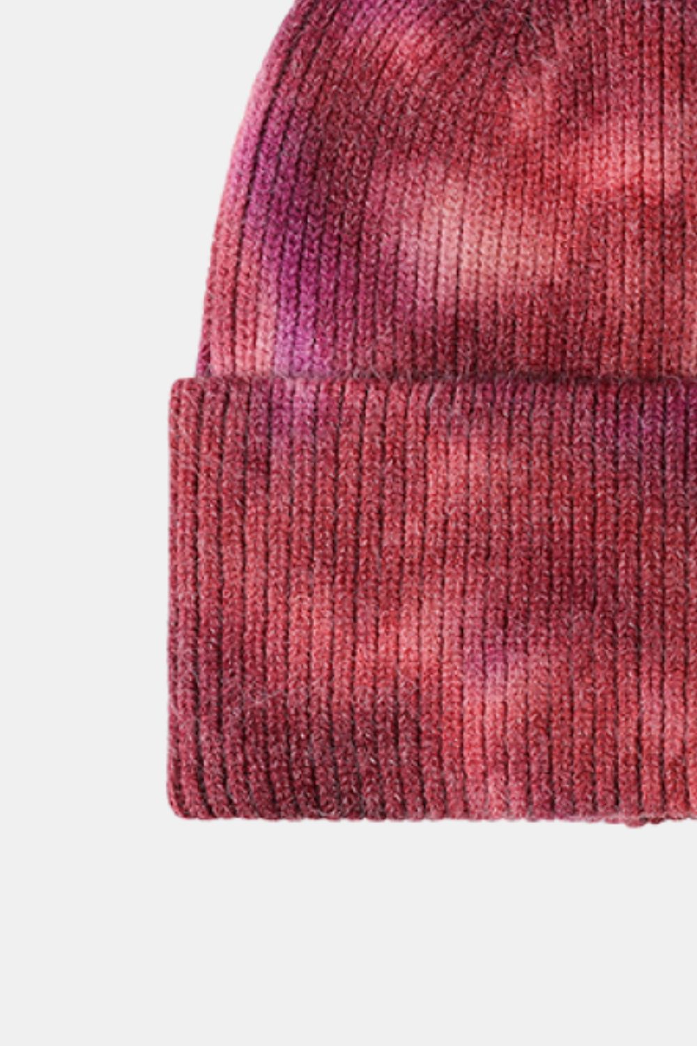 Stylish Tie-Dye Cuffed Rib-Knit Beanie