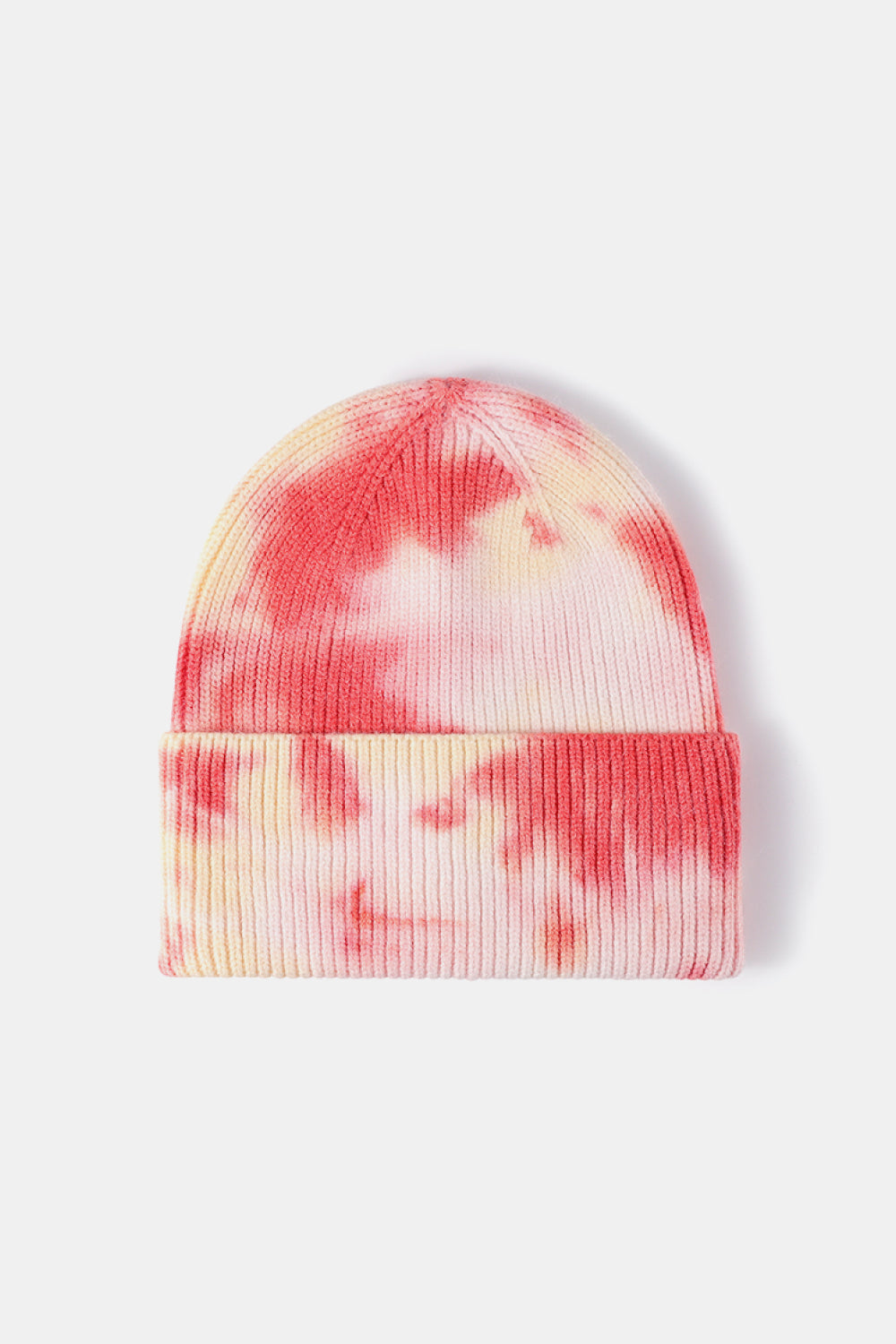 Stylish Tie-Dye Cuffed Rib-Knit Beanie