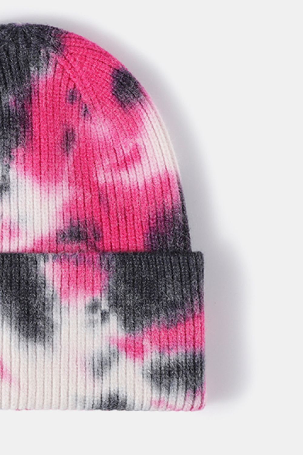 Stylish Tie-Dye Cuffed Rib-Knit Beanie