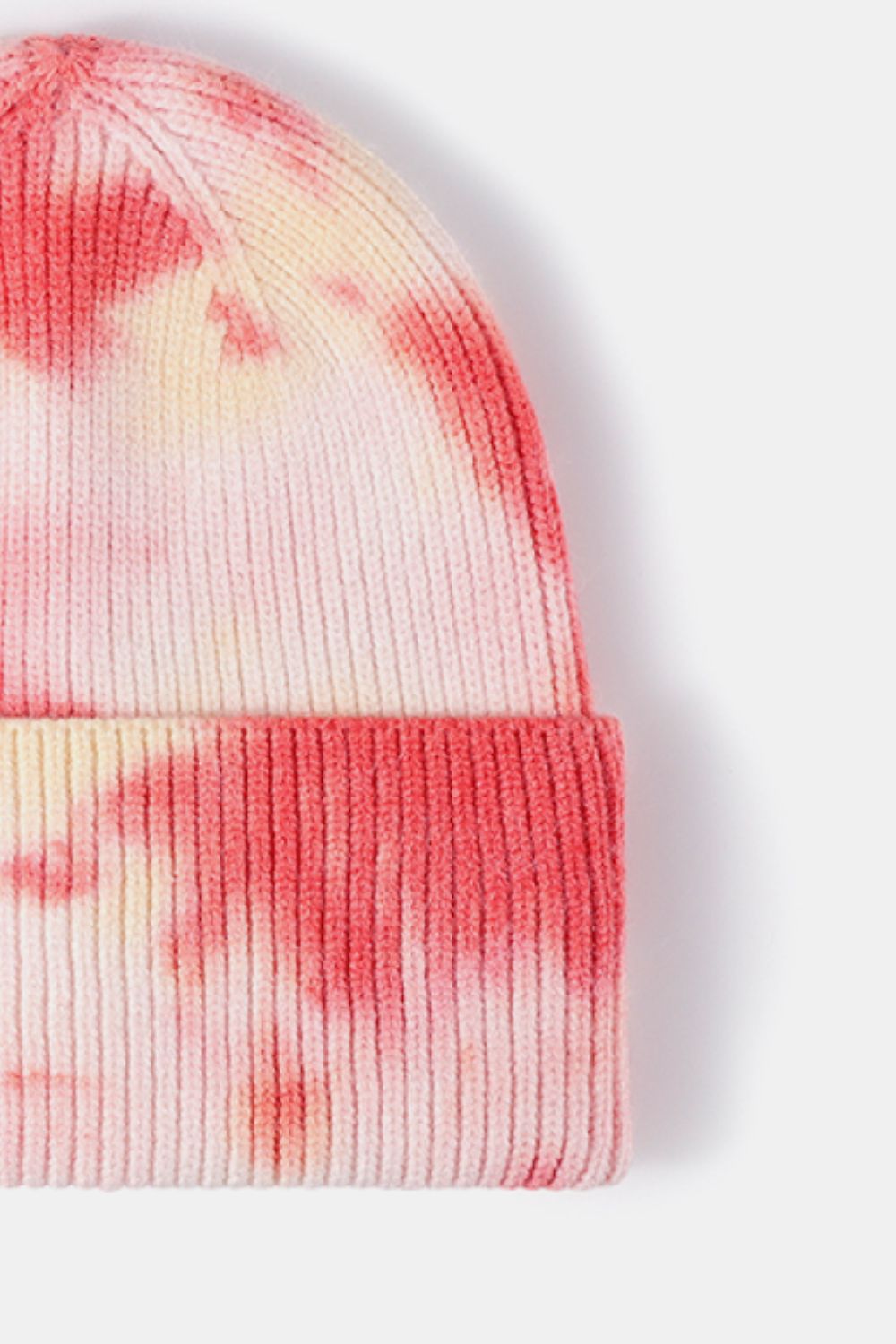 Stylish Tie-Dye Cuffed Rib-Knit Beanie