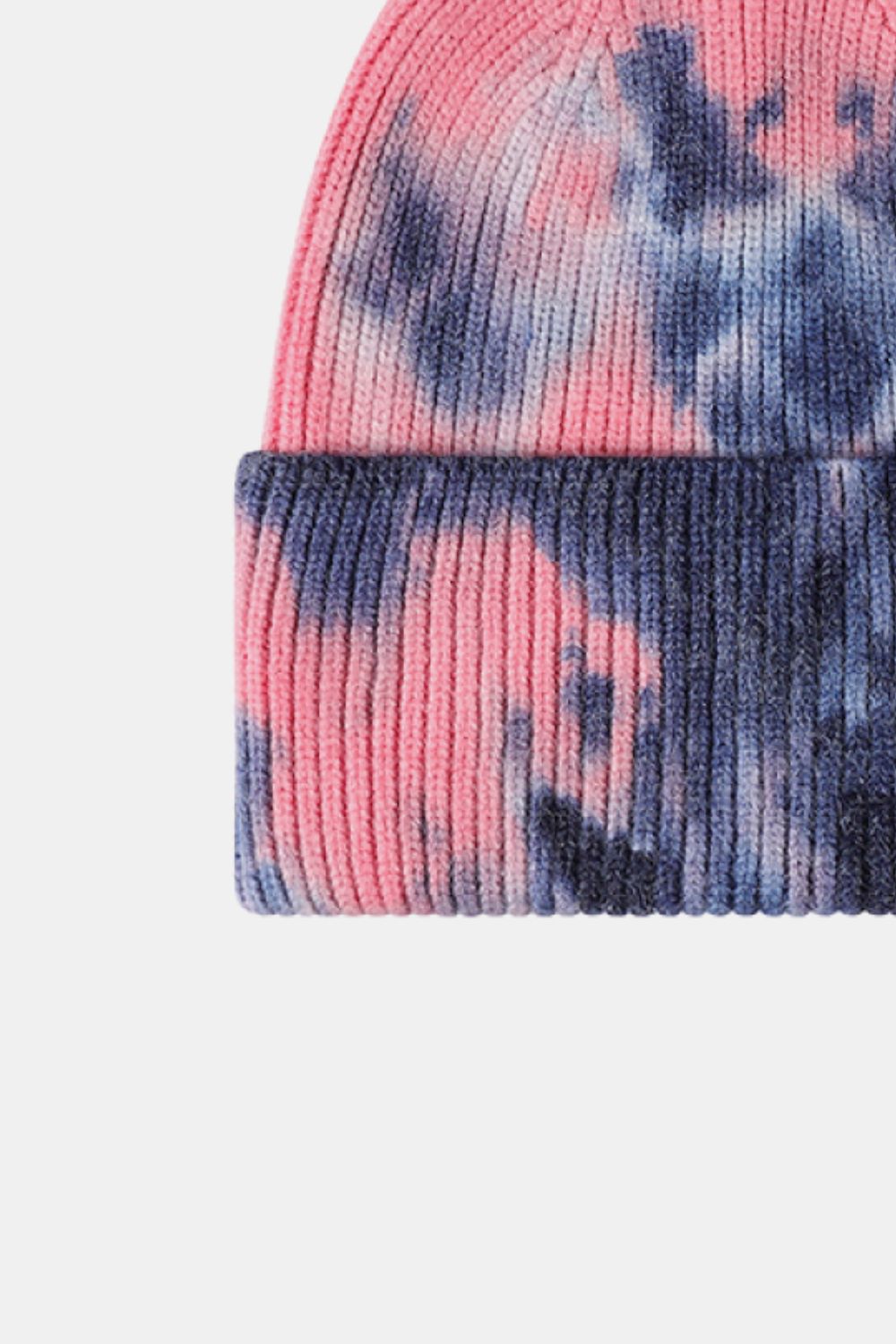 Stylish Tie-Dye Cuffed Rib-Knit Beanie