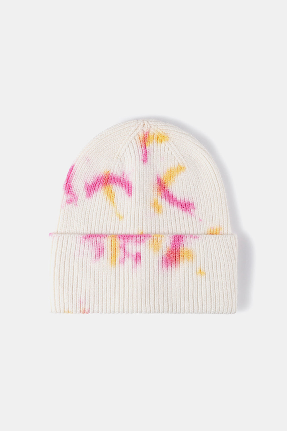 Stylish Tie-Dye Cuffed Rib-Knit Beanie