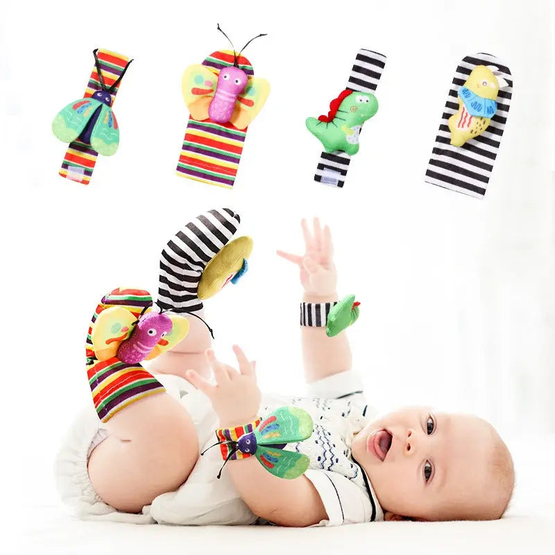 Baby Toys Wrist Ringing Socks Comfort Set