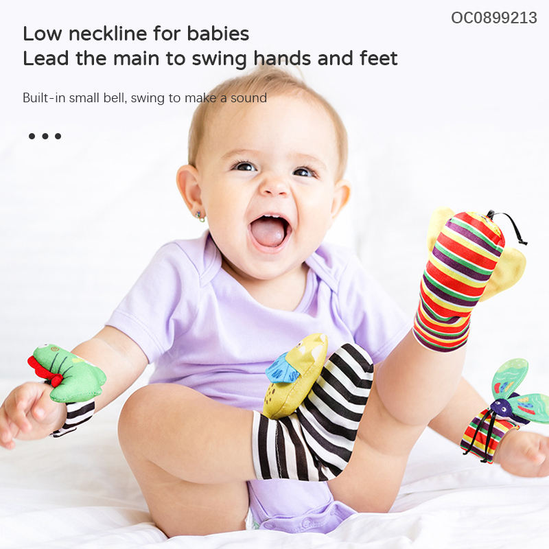 Baby Toys Wrist Ringing Socks Comfort Set