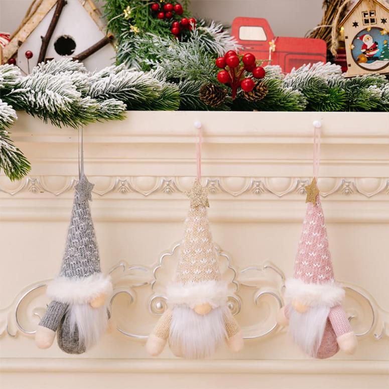 Faceless Gnome Hanging Christmas Ornaments