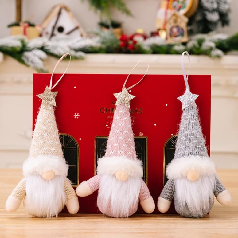 Faceless Gnome Hanging Christmas Ornaments