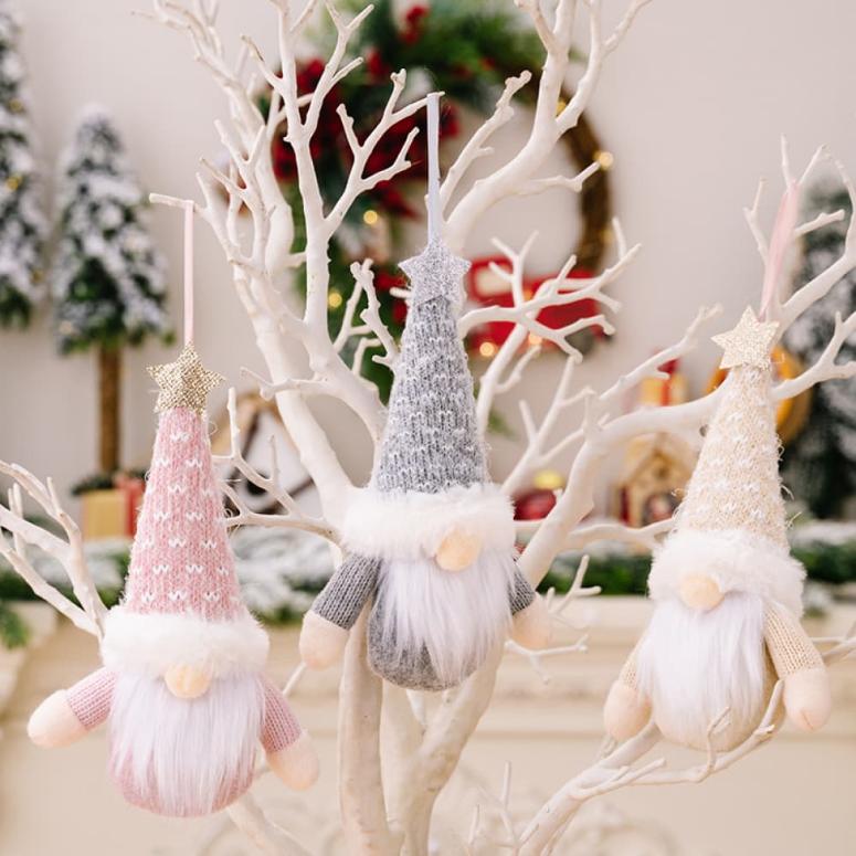 Faceless Gnome Hanging Christmas Ornaments