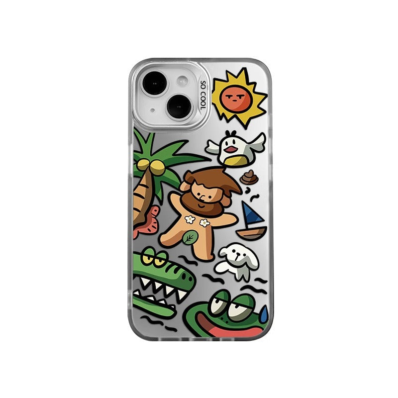 Fun Cartoon Apple iPhone Case