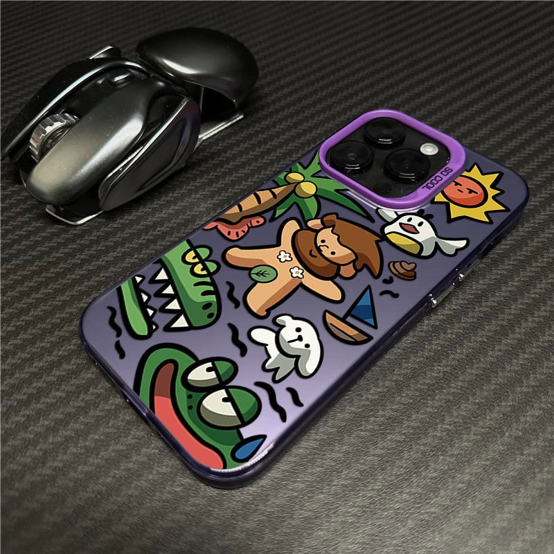 Fun Cartoon Apple iPhone Case