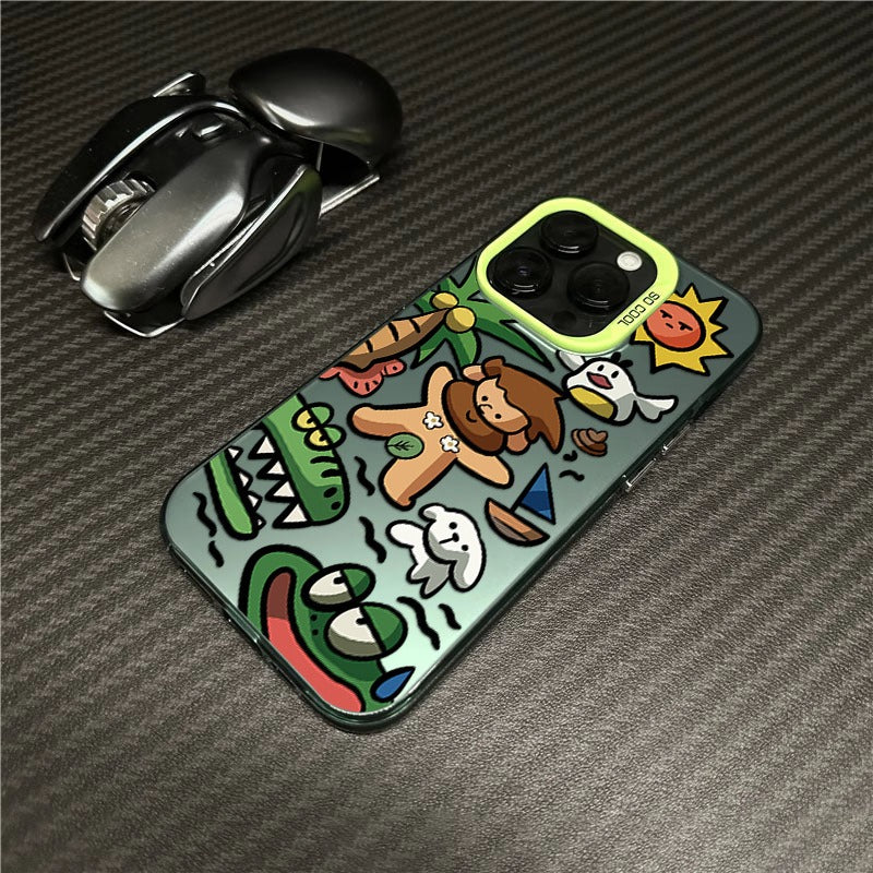 Fun Cartoon Apple iPhone Case