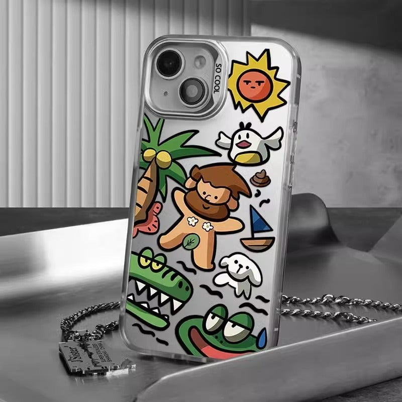 Fun Cartoon Apple iPhone Case