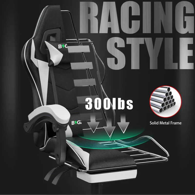 Gaming Chair with Footrest