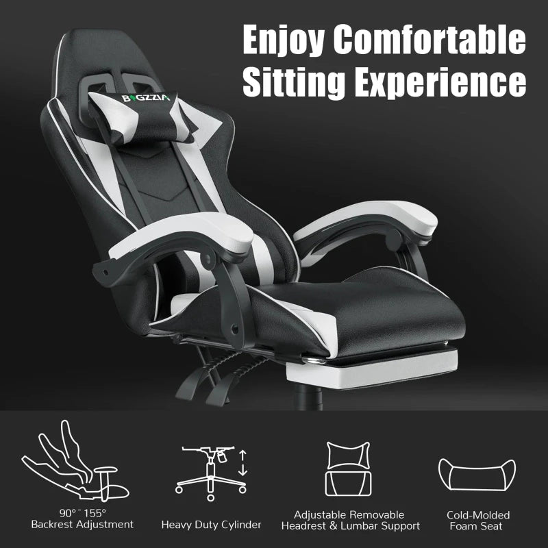 Gaming Chair with Footrest