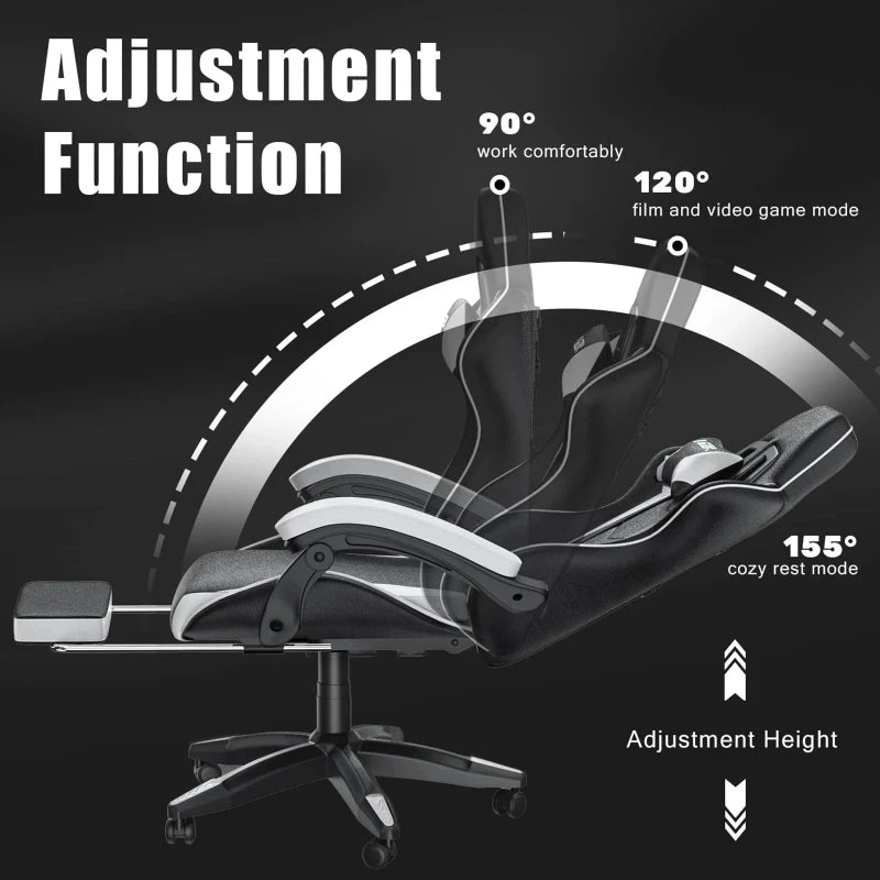 Gaming Chair with Footrest