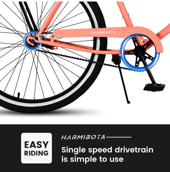 HARMI 26 Inch Beach Cruiser Bike