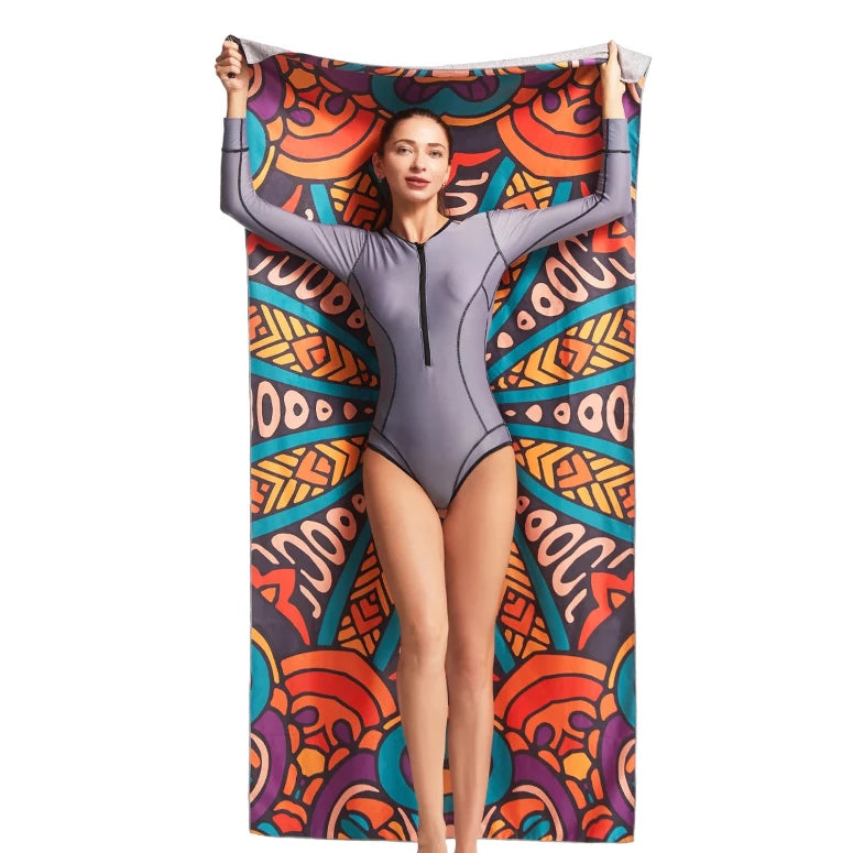 HiTurbo Microfiber Quick Drying Beach Towel