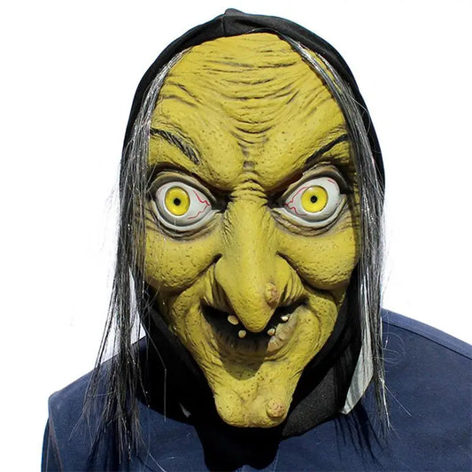 Horror Green Face Witch Mask