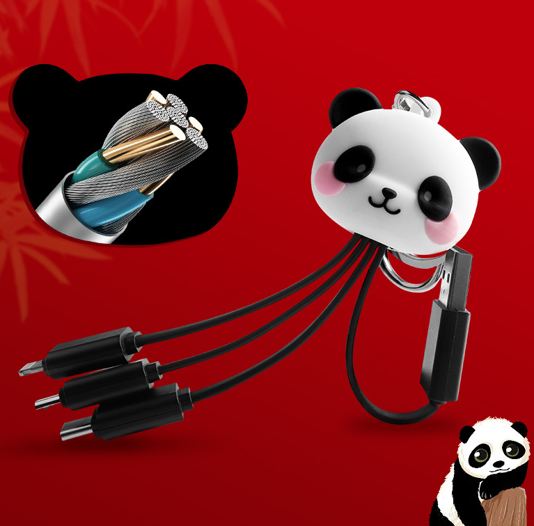 Panda Keychain Phone cable