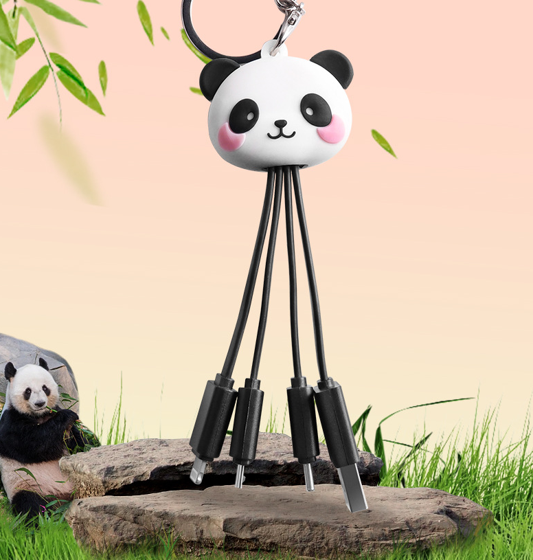 Panda Keychain Phone cable