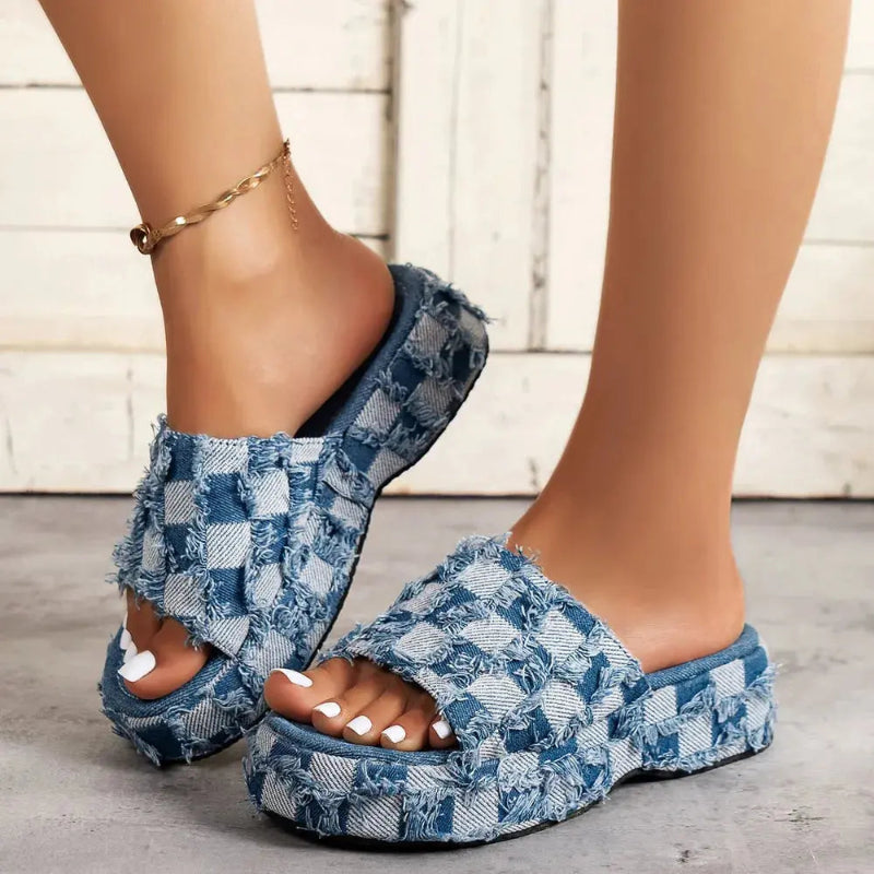 Raw-Hem-Plaid-Platform-Sandals
