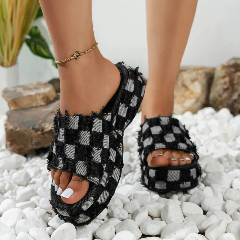Raw-Hem-Plaid-Platform-Sandals