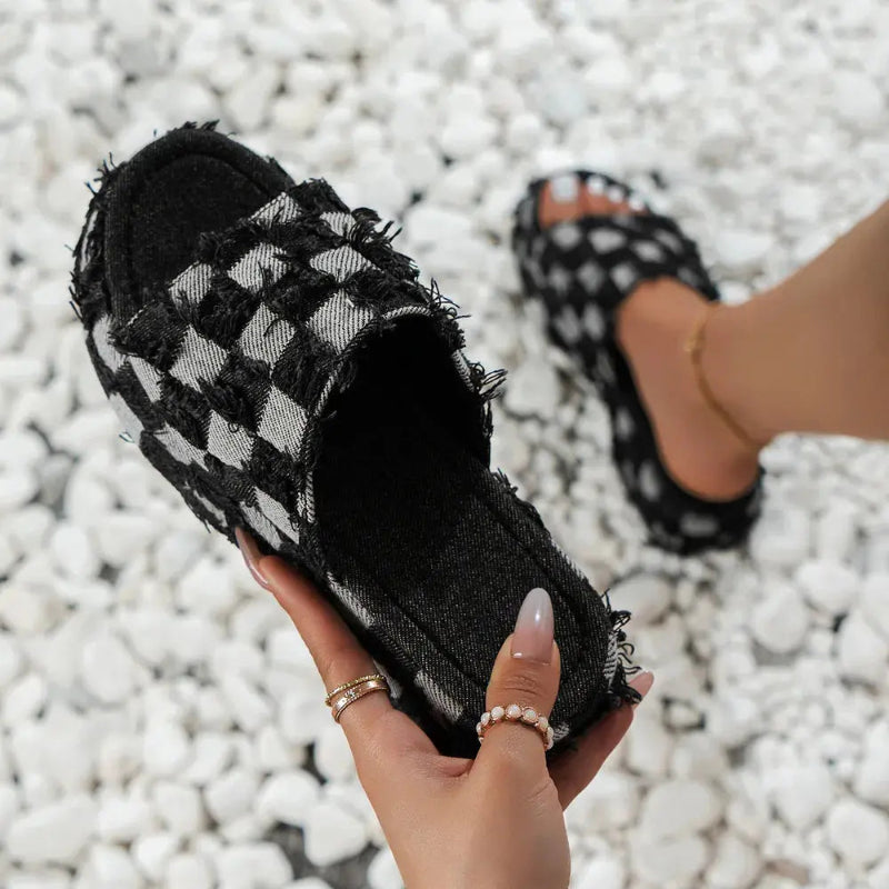 Raw-Hem-Plaid-Platform-Sandals