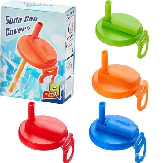 Reusable Soda Can Lids with Straw