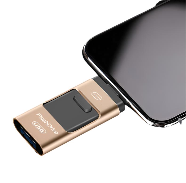 Three-in-One Mobile USB Flash Drive