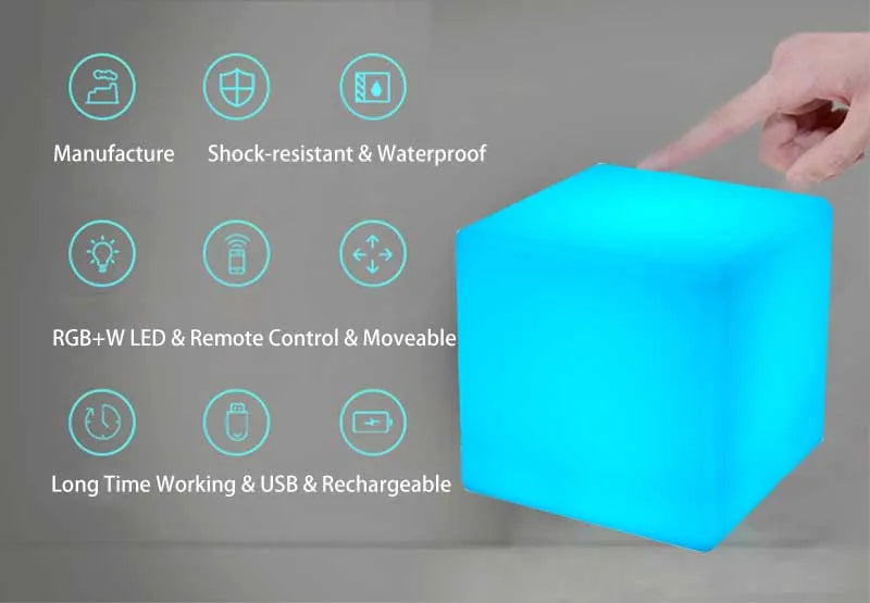 Waterproof LED Glowing Furniture Cube