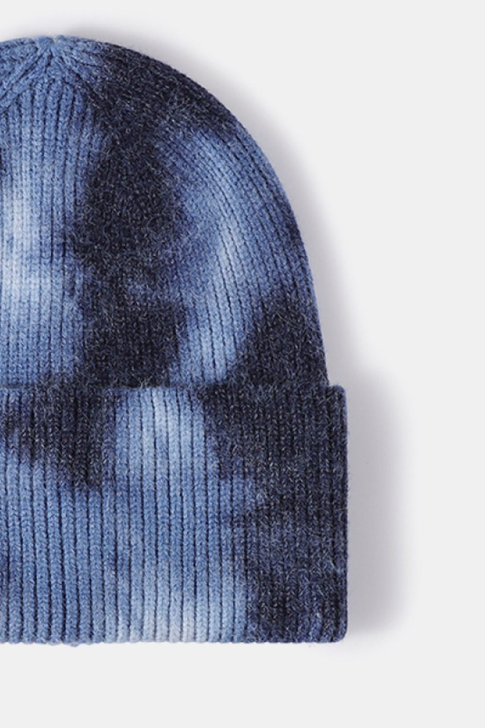 Stylish Tie-Dye Cuffed Rib-Knit Beanie