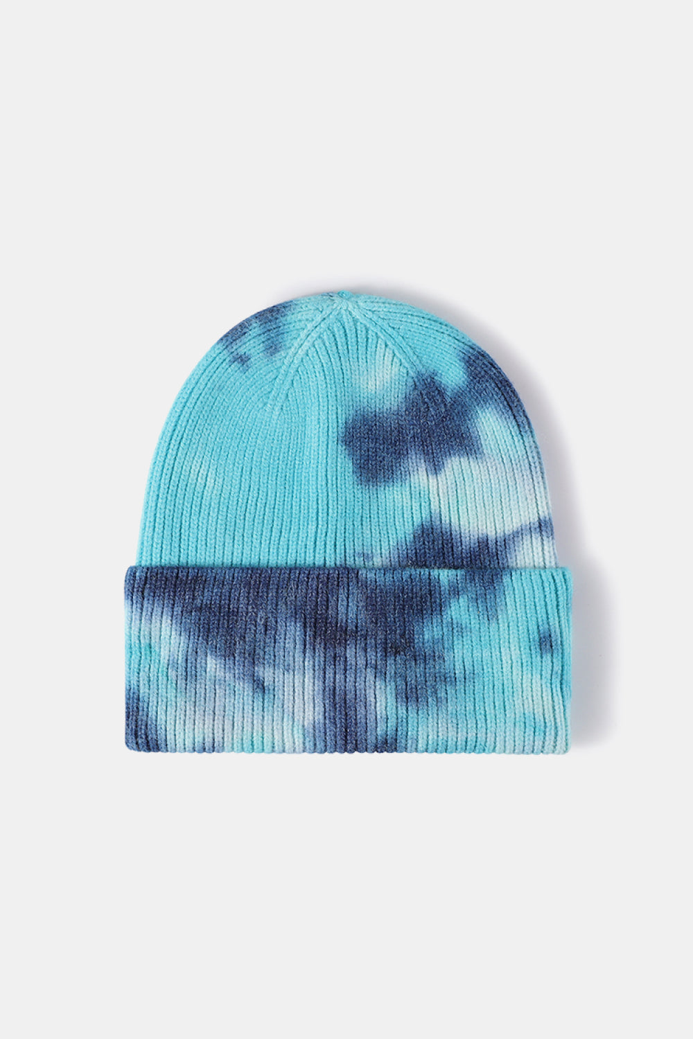 Stylish Tie-Dye Cuffed Rib-Knit Beanie