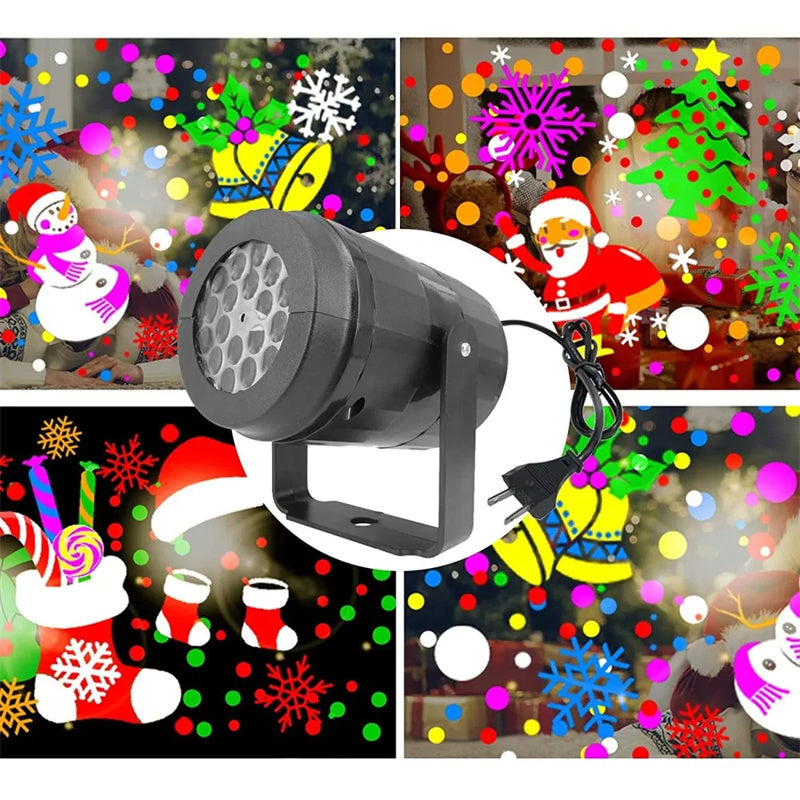 christmas scene projector