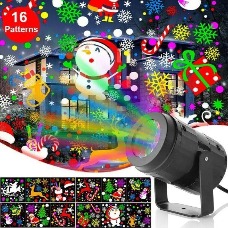 christmas scene projector