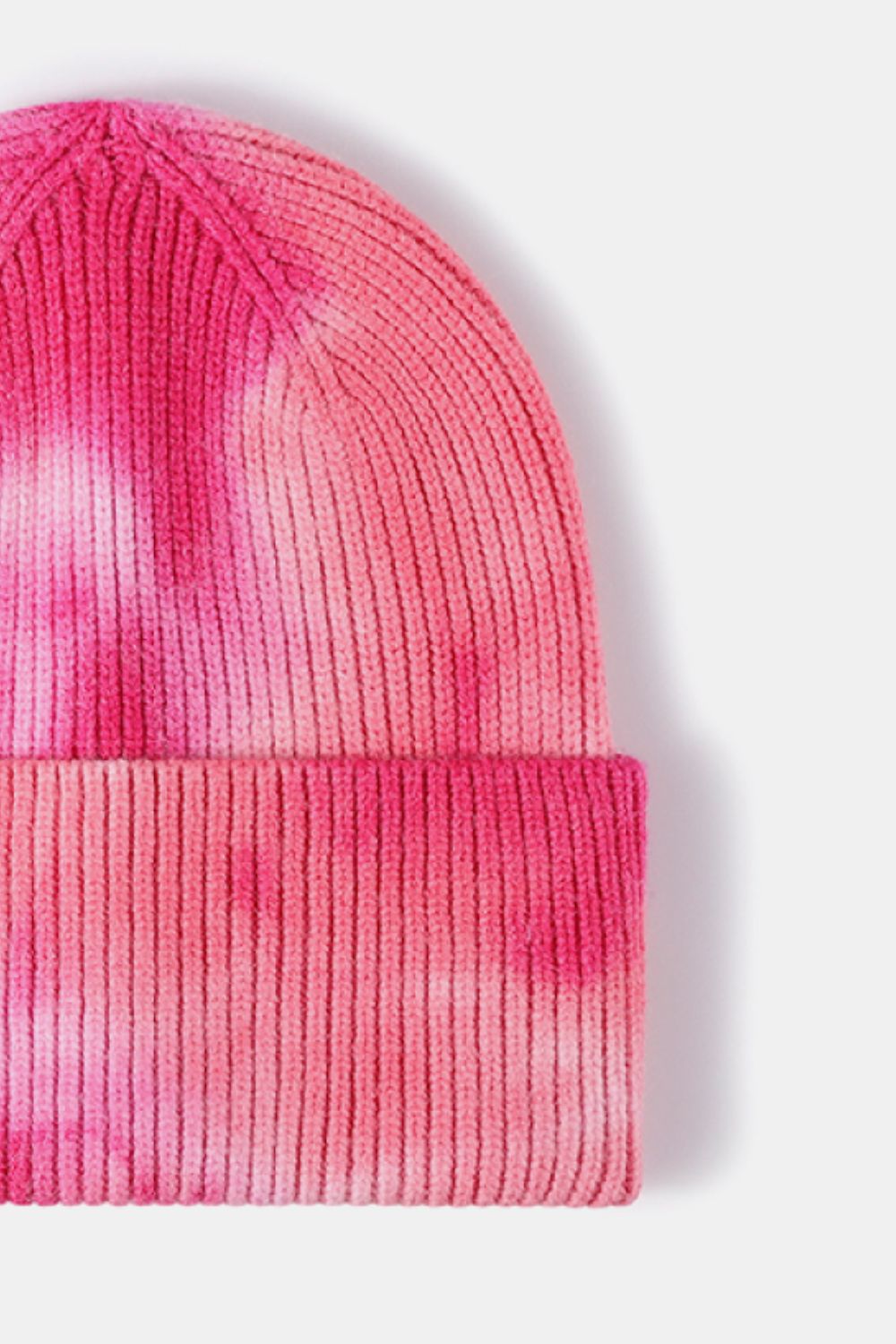 Stylish Tie-Dye Cuffed Rib-Knit Beanie